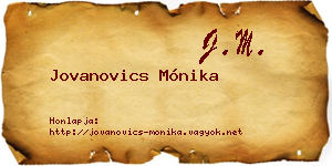 Jovanovics Mónika névjegykártya